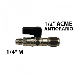 RUBINETTO 1/2"(F) ACME SINISTRO - 1/4"(M) SAE